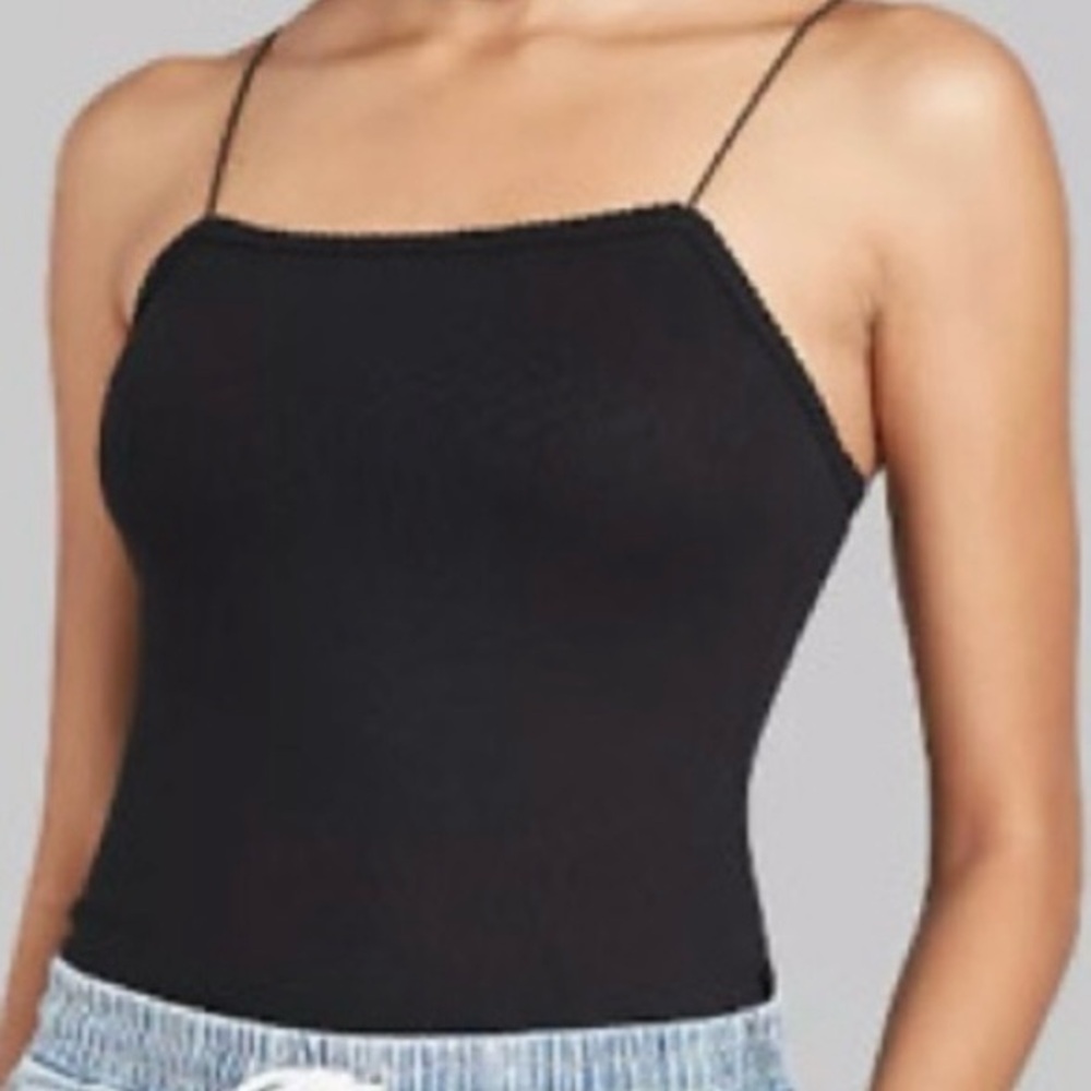 NWT- Wild Fable Black Square Neck Body Suit. - Picture 1 of 9